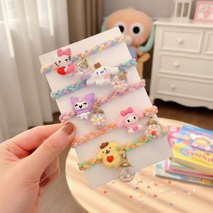 Vendita calda fatto a mano stile coreano di lusso per bambini cravatte per capelli stampato in velluto di resina per il partito etnico dolce moda di tendenza all'ingrosso - Product Image 3