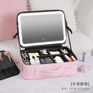 Makeup Case High Capacity Cosmetic Suitcase Full Empty Travel Makeup Organizer Make Up Storage Bag