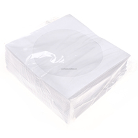 Sampul kertas CD DVD putih untuk PS2 PS3 PS4 Wii Amplop CD tebal dengan lengan kertas penyimpanan cakram jendela 100g 12cm