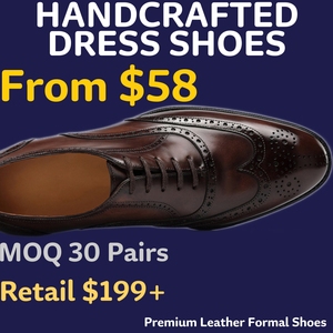Chaussures Oxford Brogue Solides en Cuir Véritable Marron et Noir pour Hommes, Collection Printemps-Été-Hiver 2026, Idéales pour Affaires et Mariages, Antidérapantes - Product Image 1