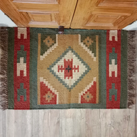Karpet rami alami ramah lingkungan India untuk dekorasi rumah buatan tangan keset pintu luar ruangan karpet goni India karpet pemasok dari India
