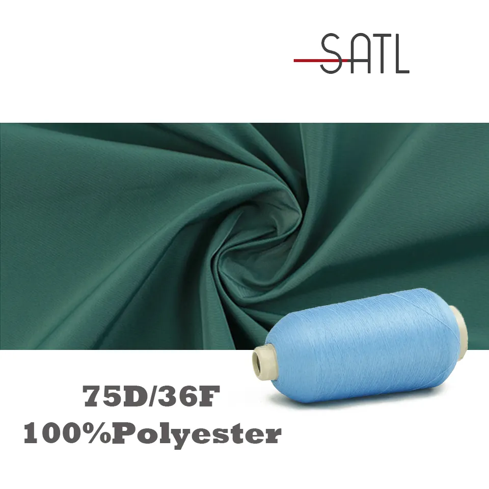 Fil teint tourné par anneau du polyester DTY du filament 75D/36F 100% pour le costume de natation