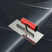 Spatule de finition industrielle haut de gamme sans clou pour mastic et argile de diatomée, outil de polissage, truelle de finition 24*10cm à coins carrés avec manche en plastique