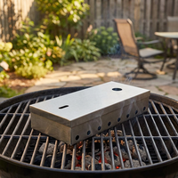 Caja para carne y tocino de barbacoa duradera, de forma rectangular, de alta calidad, ecológica, fácil de limpiar, con logotipo personalizable, avanzada, para cocina a gas, personalizada
