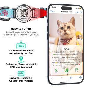 Collier de chien en nylon intelligent avec code QR réglable et imperméable pour la localisation des animaux de compagnie - Product Image 2