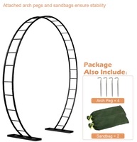 Arche de mariage ronde en métal pour extérieur, support circulaire pour fleurs et ballons, idéal pour cérémonies, fêtes, événements de jardin, vente en gros