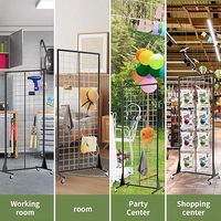 Support d'affichage en panneau de grille, support d'affichage en grille amovible monté au sol, détachable, 2' x 5,5' pieds, pour magasin de détail, foire