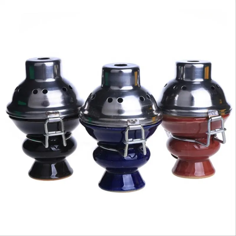 Shisha charcoal smoking accessories diamond flip inverted clay ceramic hookah head shisha charcoal burner holder bowl for shisha