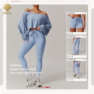 Леггинсы CNSHELL с фиксированным шнурком, штаны для фитнеса, йоги, тренировочные колготки для занятий спортом, ноги для бега, спандекс, эластичная талия - Product Image 5