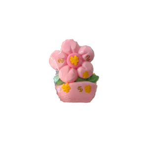 Jouet anti-stress créatif en forme de pot de fleurs, fleur porte-bonheur à rebond rapide, porte-clés mignon en forme de plante en pot à presser - Product Image 5