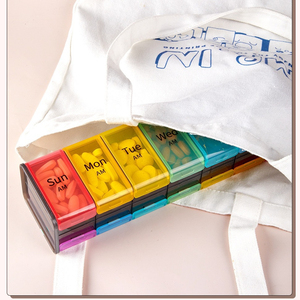 Scatola <span class=keywords><strong>per</strong></span> pillole Extra Large <span class=keywords><strong>in</strong></span> <span class=keywords><strong>plastica</strong></span> a doppio strato 2 volte al giorno: AM PM Organizer settimanale di <span class=keywords><strong>olio</strong></span> di pesce integratori di contenitori <span class=keywords><strong>per</strong></span> medicinali - Product Image 5