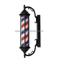 Panneau lumineux LED rotatif doré pour salon de coiffure et hôtel, montage mural, plastique durable, utilisation intérieure et extérieure
