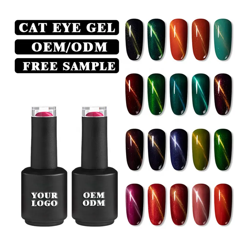 RONIKI custom logo oem private label color 3D 5D cat eye gel nail polish