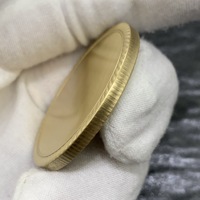 Pièces de défi vierges en métal personnalisées, en laiton mat, avec bord gravé au laser, pour la gravure