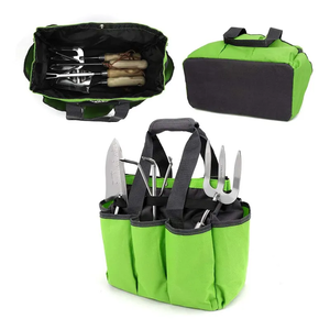 Outils de jardinage 8 pièces robustes en acier inoxydable et équipement d'élagage de plantation de jardin avec sac de rangement - Product Image 1