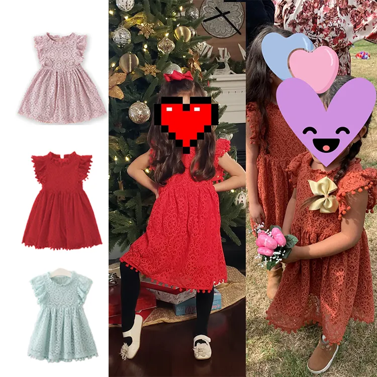 Bebek kız elbise çocuk 2022 koreli çocuklar çocuk giyim yaz düz renk omuz yay çiçek baskı kız bebek elbise