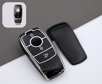 Nouvelle Housse de Clé de Voiture pour Mercedes Classe C/E GLC300L/260L E300L/E260/E350/A200, Porte-Clés en TPU à Boucle à Encliquetser