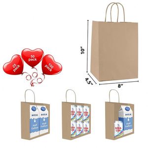 Sacs en papier kraft avec poignées, en gros, taille moyenne, pour cadeaux, shopping, commerce de détail, sacs artisanaux pour petites entreprises, sacs cadeaux élégants - Product Image 4