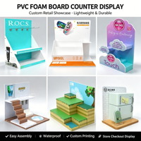 Support d'affichage promotionnel personnalisé pour comptoir de magasin de détail en PVC/acrylique/Sintra/Forex