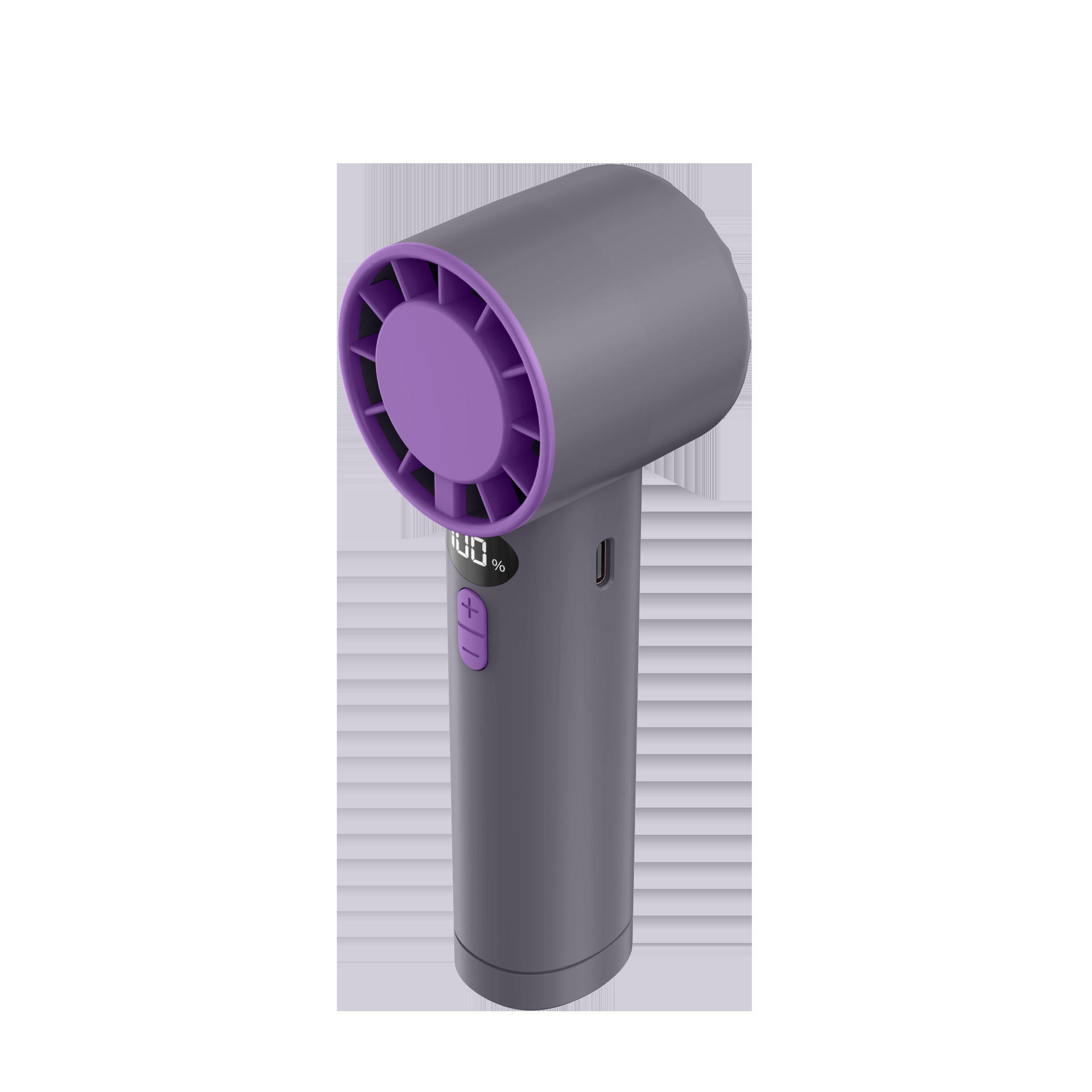 Size619100 High Speed Handheld Fan - Gray Purple