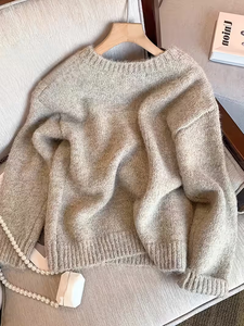 Suéter de Punto de Lana de Oveja para Mujer, Invierno 2026, Cuello Redondo, Manga Larga, 100% Acrílico, Jersey con Diseño de Animal - Product Image 2