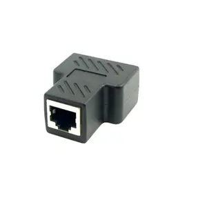 CAT6 RJ45 network three-way converter One in two adapter tap Network splitter with shield