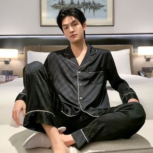 Pijamas de algodón 100% para hombre, ropa de dormir <span class=keywords><strong>Trendyol</strong></span> a cuadros, pijamas cómodos informales de primavera y otoño para hombre, conjuntos de pijama de talla grande 4XL - Product Image 4