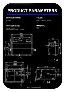 IP65 IP66 ngoài trời bản lề khóa rõ ràng trong suốt nắp phân phối ngã ba nhựa dự án bao vây điện điện hộp không thấm nước - Product Image 5