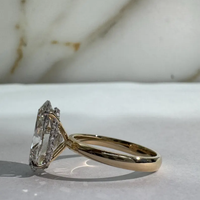 Bague de fiançailles solitaire ovale 2 carats à quatre griffes avec diamant de laboratoire, en or massif 10K/14K/18K, certifiée IGI CVD/HPHT, personnalisable