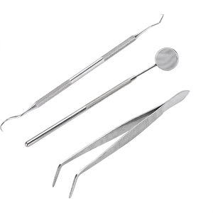 Professional Reusable Manual Dental Diagnostic Instruments Set Stainless Steel Mouth <b>Mirror</b> Tweezers Probe Kit CE Certified High - Product Image 1