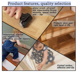 Échantillon gratuit adhésif antidérapant vente en gros caoutchouc PEVA sécurité transparente marches d'escalier <span class=keywords><strong>salle</strong></span> <span class=keywords><strong>de</strong></span> <span class=keywords><strong>bain</strong></span> étanche <span class=keywords><strong>silicone</strong></span> ruban antidérapant - Product Image 5