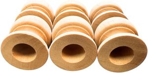 Remates de varilla de espiga de madera, 1-1/16 pulgadas de alto, agujero de 1/2" - Product Image 5