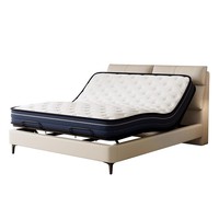 Lit électrique en cuir ergonomique double fonctions intelligentes réglable moderne sans fil télécommande inclinable matelas portable en métal