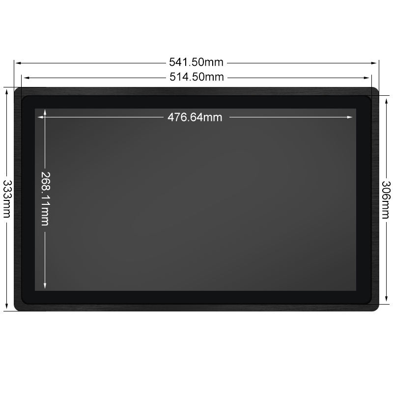 21.5 Inch IPS 1920*1080 Industrial Monitor HD-MI VGA Industrial LCD Display Metal Aluminum TFT Embedded Pure Flat OEM ODM Screen