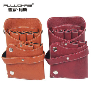 Sac à outils en cuir Puluomasi avec sangle réglable pour ciseaux et tondeuses de coiffure, sac de ceinture - Product Image 5