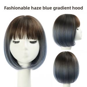 Perruque synthétique pour femmes, <span class=keywords><strong>cheveux</strong></span> <span class=keywords><strong>courts</strong></span> naturels, tête entière, style identique aux <span class=keywords><strong>cheveux</strong></span> humains, dégradé bleu, <span class=keywords><strong>cheveux</strong></span> <span class=keywords><strong>mi</strong></span>-<span class=keywords><strong>longs</strong></span> - Product Image 3