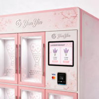 Distributeur automatique de fleurs Yunyin, paiement sans argent liquide, libre-service pour les magasins de proximité, les centres événementiels, les espaces publics
