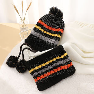 Fashionable Beanie Winter Warm Female Knitted Hat <b>Scarves</b> Set - Product Image 4