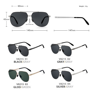 Veithdia Men Sunglasses Stainless Steel Nylon Lens UV400 Polarized Driving Outdoor Fashion - Product Image 4