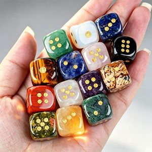 Dados Modernos Portátiles de Piedra Natural de 16 mm, Grabados con Láser, Bordes Redondeados, Estilo Europeo y Americano, Juegos de Mesa de Mahjong - Product Image 2