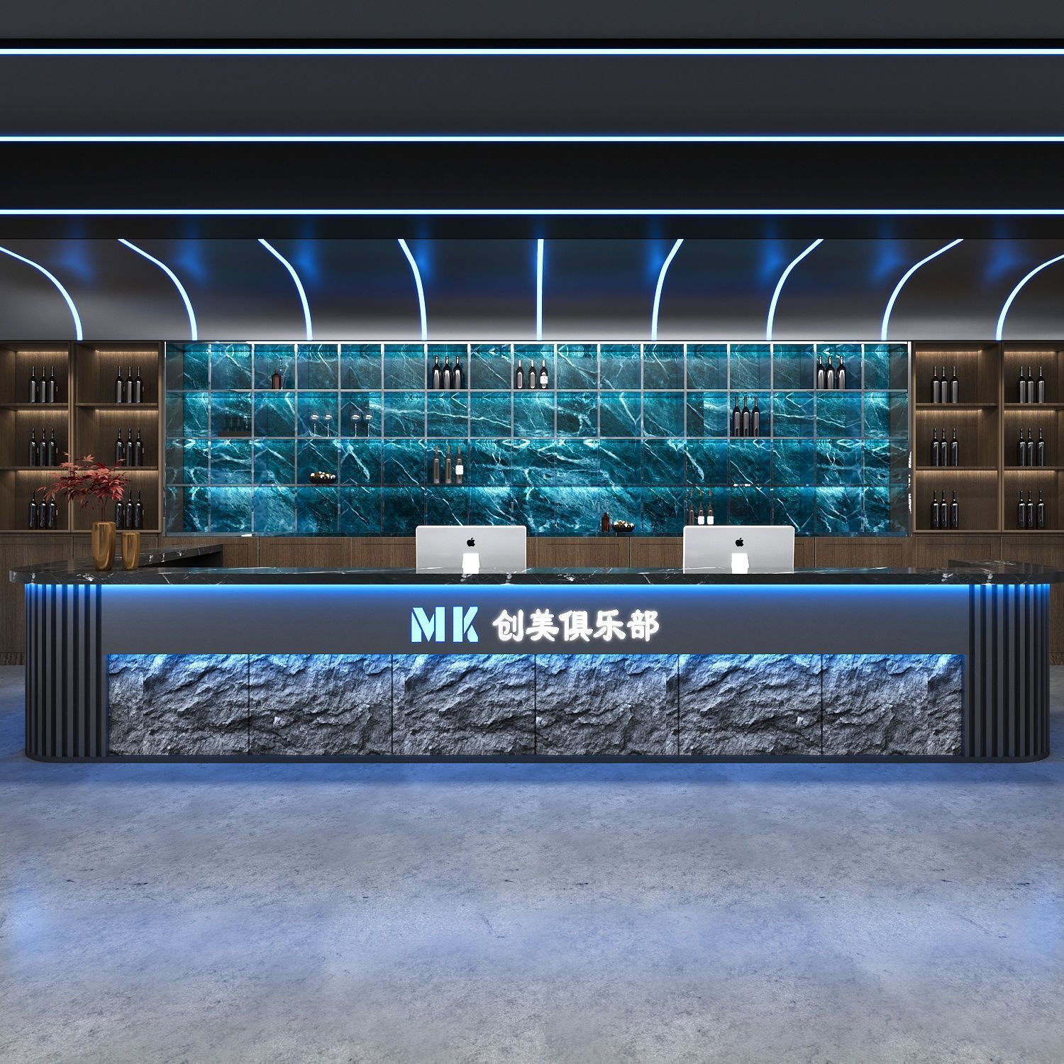 Faux marbre noir et gris foncé