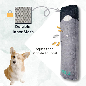 Wholesale Custom Druul Funny Plush Dog <strong>Toy</strong> with Squeaker and Crinkle Paper for Reducing Boredom Interactive Playing and Anxiety - Product Image 2