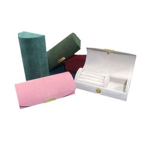 Custom Logo Jewelry <b>Box</b> Travel Velvet Ring <b>Necklace</b> Custom <b>Jewellery</b> Gift Packaging Storage Jewelry Boxes - Product Image 6
