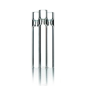 Glass Pipe Straight Type 100mm Transparent Portable Smoking Accessory - Product Image 2