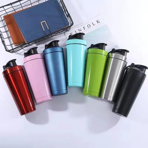 Customizable Logo 304 Stainless Steel Insulated Water <b>Bottle</b> Vacuum Metal Protein <b>Shaker</b> Cup for Camping with Printed Brand Name - Product Image 3