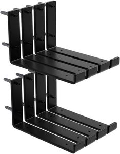 Support d'étagère, en fer métallique de 0,2 mm d'épaisseur, style rustique industriel, support d'étagère flottante en forme de J - Product Image 5