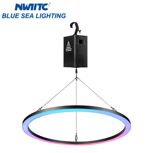 Кинетические сценические светильники с одной лебедкой и шестиметровым светодиодным кольцом, RGBW, мощность 150 Вт, для театра, бара, концертов - Product Image 4