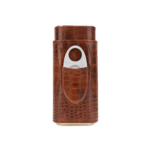 <span class=keywords><strong>Estuche</strong></span> de Cigarros de Cuero de Lujo JH con Cortador <span class=keywords><strong>para</strong></span> <span class=keywords><strong>Hombre</strong></span>, Humidor de Viaje a Prueba de Humedad, Accesorios Elegantes <span class=keywords><strong>para</strong></span> Cigarros - Product Image 1