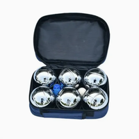 Vente en gros de boules de pétanque en métal personnalisées, 6 pièces, avec sac de transport