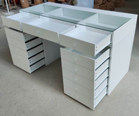 Coiffeuse Moderne Blanche avec Miroir et Tiroirs, Offre Spéciale d'Usines de Meubles pour Chambre en Bois
